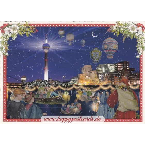 Düsseldorf Panorama - Tausendschön - Postkarte
