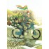 34 - Old Ladies on Motorbike - postcard