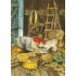227 - Dwarf cuddling cat - Löök  Postcard
