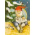 229 - Zwerg mit Katze unter Tannenbaum  - Löök Postkarte