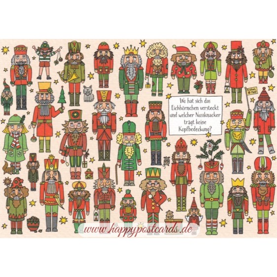 Wo hat sich das Eichhörnchen versteckt? - Weihnachtskarte