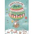 Heißluftballon - Fröhliche Weihnachten - Weihnachtskarte