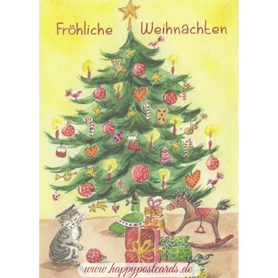 Christmastree - Fröhliche Weihnachten - Christmas Postcard