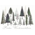 Frohe Weihnachten - Tannenbäume - Weihnachspostkarte