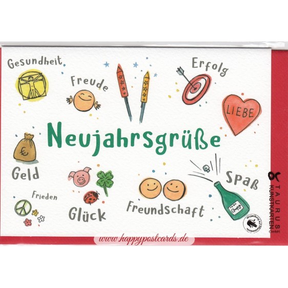 Neujahrsgrüße - Neujahrsgrußkarte