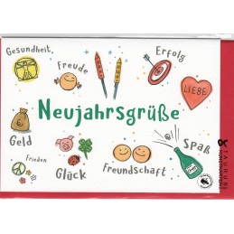 Neujahrsgrüße - Neujahrsgrußkarte