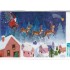 Santa Claas with reindeers - Christmas card