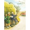 15 - Frauen fahren per Anhalter - Postkarte