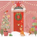 Christmas Door - Mila Marquis Postcard