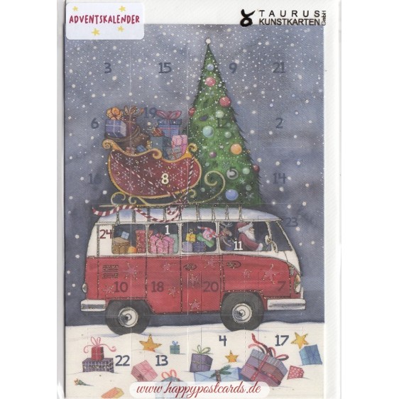 Weihnachtlicher Bulli- Adventskalender