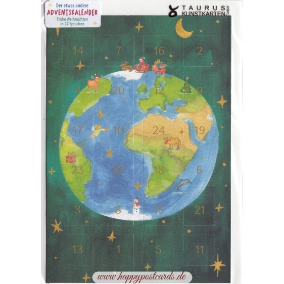 Merry Christmas in 24 languages - Advent calendar