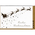 Frohe Weihnachten - Rentierschlitten - Christmas card