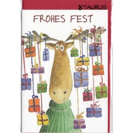 More about Elch mit Geschenken - Weihnachtsgrußkarte