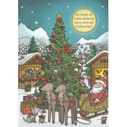 Wo hängen die zwei Lebkuchenherzen? - Weihnachtskarte