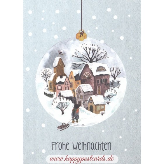 Frohe Weihnachten - Kugel - Weihnachtskarte