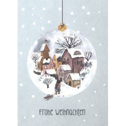 Frohe Weihnachten - Dekoration ball - Christmas Postcard