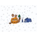 Snowed in - Mouse - Postcard