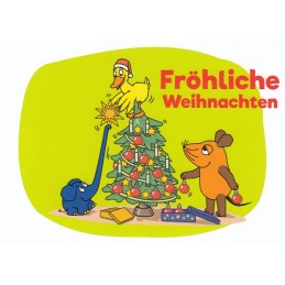 Fröhliche Weihnachten - decorated tree - Mouse - Postcard