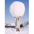 Pippi Lonstocking with a snowball - Pippi Longstocking - Postcard