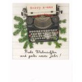 Frohe Weihnachten - Schreibmaschine - Weihnachtskarte - PolaCard