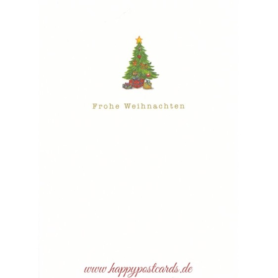 Frohe Weihnachten - Christmas tree - Christmas Postcard