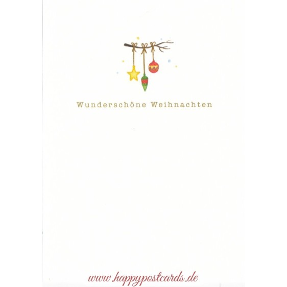 Wunderschöne Weihnachten - Deko - Weihnachtskarte