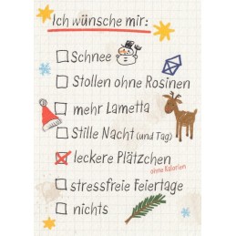 Wish list - Christmas Postcard