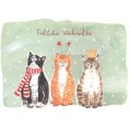 Fröhliche Weihnachten - Katzen - Weihnachtskarte