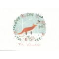 Frohe Weihnachten - Fuchs und Vogel - Weihnachtskarte