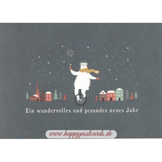 Ein wundervolles Jahr - Eisbär - Weihnachtskarte