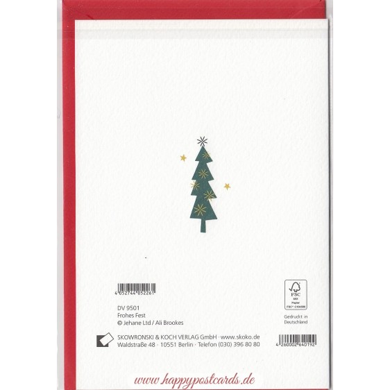 Frohes Fest - Weihnachtsbäume - Weihnachtsgrußkarte