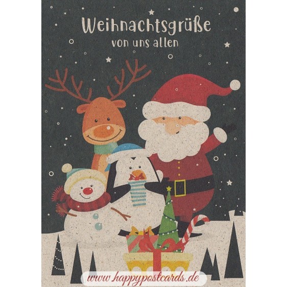 Weihnachtsgrüße von uns allen - Grass Postcard
