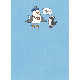 Moin! - Möwenunterhaltung - Postkarte