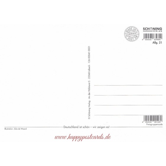 Girl Power- de Waard Postkarte