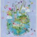 Globe with Flowers - Mila Marquis Postcard