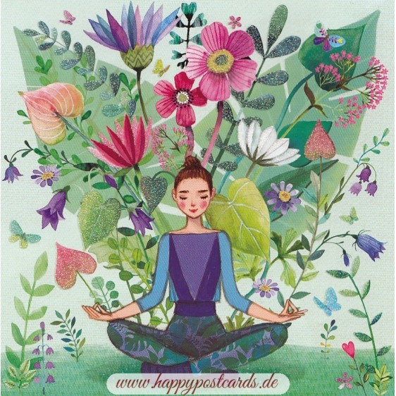 Frau macht Yoga - Mila Marquis Postkarte