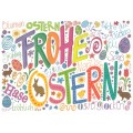 Frohe Ostern - words - Easter Postcard