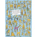 Welche zwei Giraffen tragen eine Schleife? - Charis Bartsch Postcard