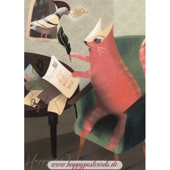 Happy Postcrossing - Brieftaube - Postkarte
