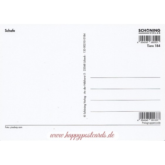 3D Schafe - Postkarte
