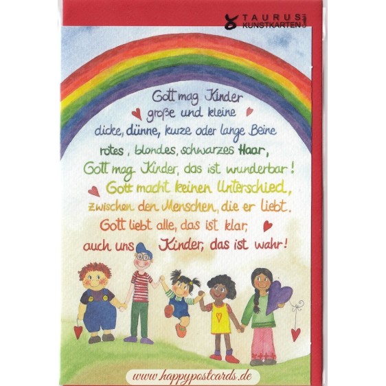 Gott mag alle Kinder - Greeting card