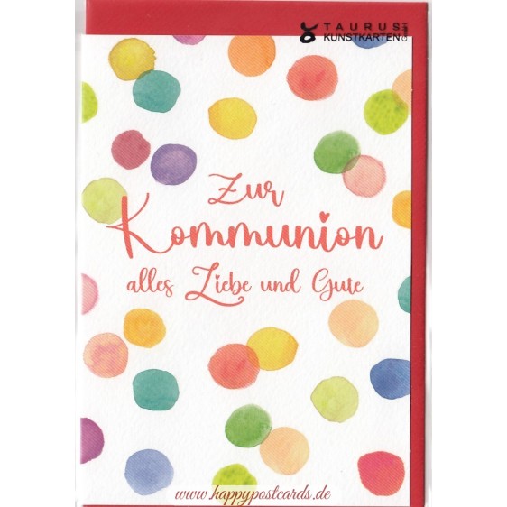 Zur Kommunion - alles Liebe und Gute - Kommunionsgrußkarte