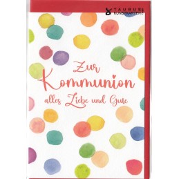 Zur Kommunion - alles Liebe und Gute - Kommunionsgrußkarte
