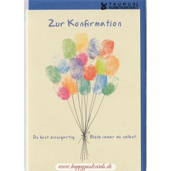 Zur Konfirmation - Balloons - Greeting card
