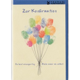 Zur Konfirmation - Balloons - Greeting card