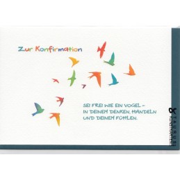 Zur Konfirmation - Vögel - Konfirmationsgrußkarte