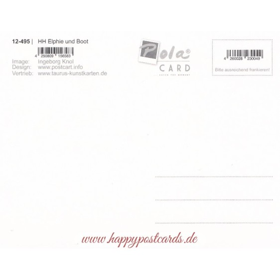 Hamburg - Elphie and boat - PolaCard