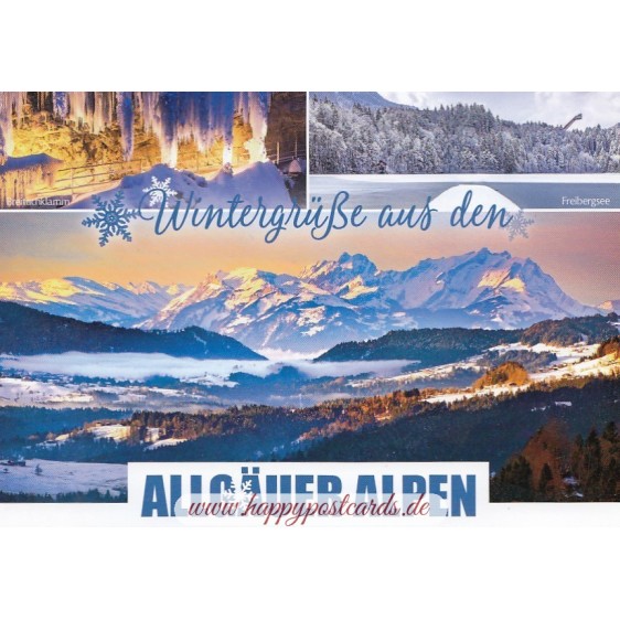 Wintergrüße aus dem Allgäu - Ansichtskarte