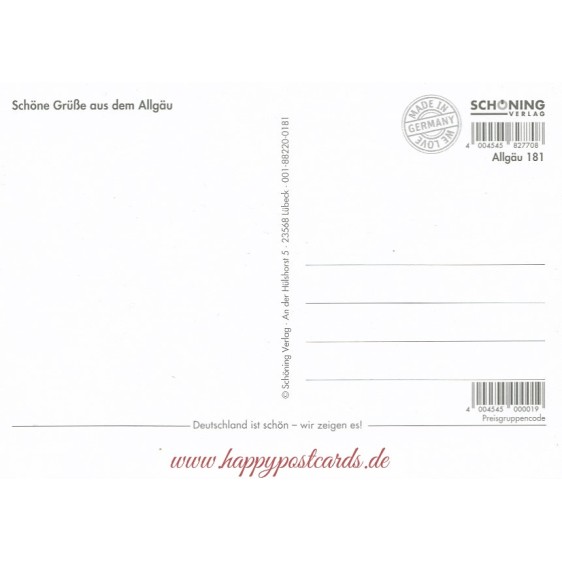 Wintergrüße aus dem Allgaeu - Viewcard