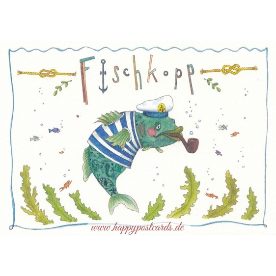 Fischkopp - de Waard postcard